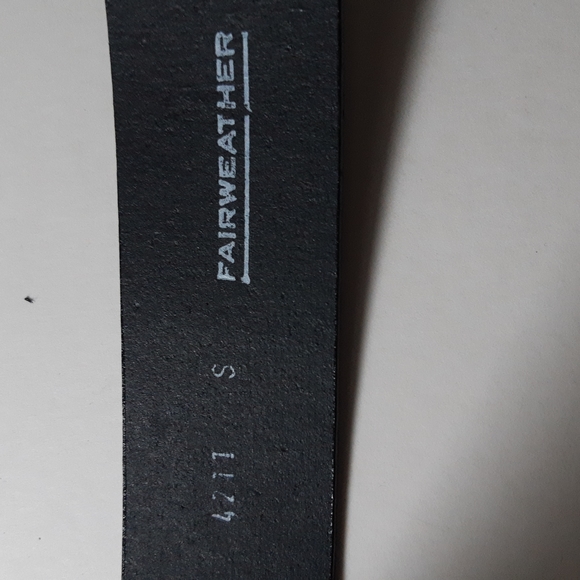 Black Genuine Bounded Leather Belt - Picture 5 of 5